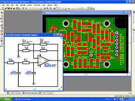 Analogue PCB with Voltage Regulator, Differential Amplifier, and Active Filter